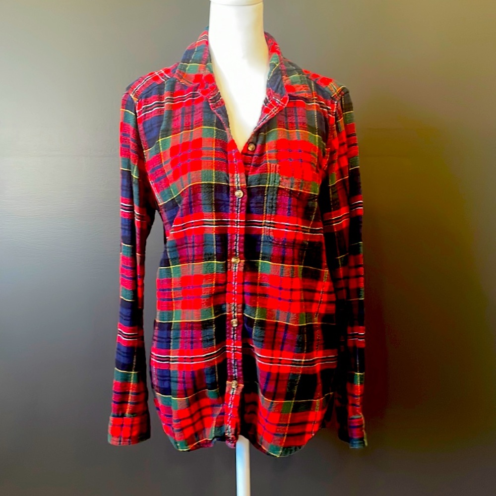 American Eagle size L Boyfriend Fit Plaid Flannel